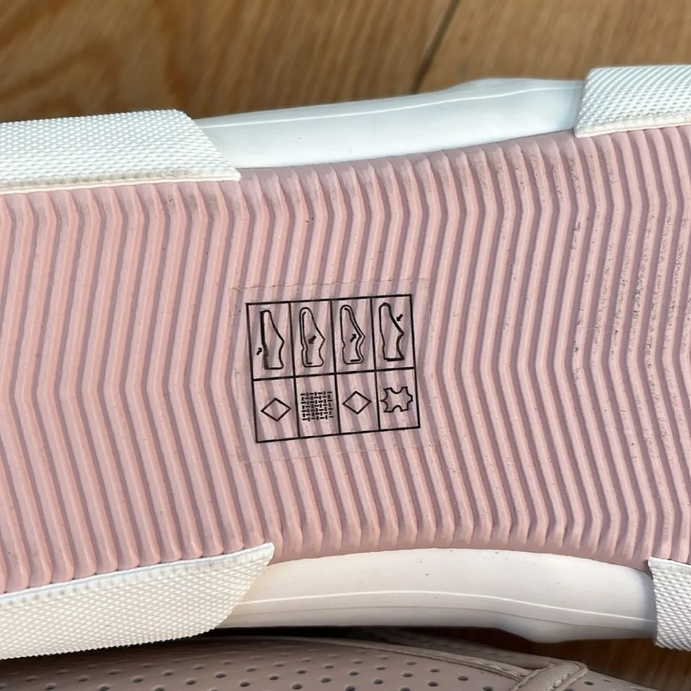 New Michael Kors Soft Pink 9.5 Boerum Double Gore Lasered Leather slip on shoes